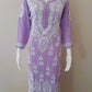 Kaaya Lavendar Modal Chikankari Kurti