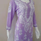 Kaaya Lavendar Modal Chikankari Kurti