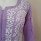 Kaaya Lavendar Modal Chikankari Kurti
