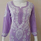 Kaaya Lavendar Modal Chikankari Kurti