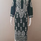 Kaaya Deep Green Modal Chikankari Kurti