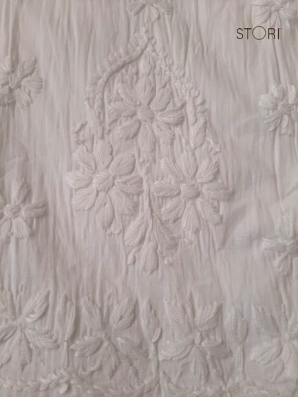 Handcrafted Bouquet Chikankari Lycra Pants