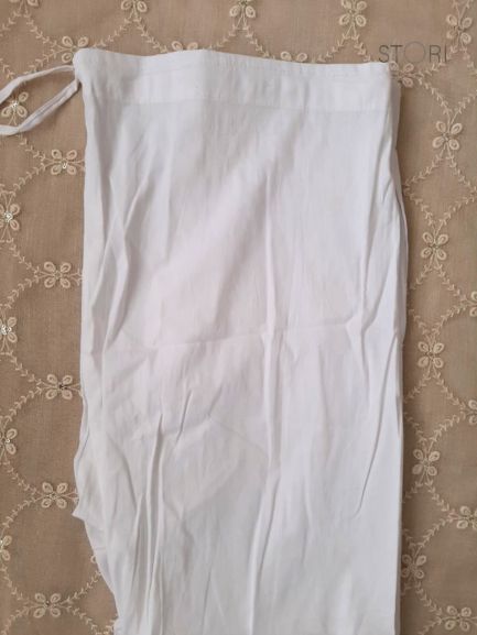 Aster Machine Crafted White Lucknowi Chikankari Lycra Pants