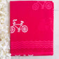 Rani Pink Cycle Printed Handloom Cotton Mulmul Saree