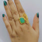 Carved Quartz Beach Treasure Flip Flop Ring