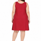 Red Cotton Long Inner Slip Plus Size