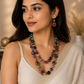 Martha Stone 2-Layer Multicolor Necklace And Earring Set
