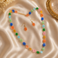 Mariya Raw Stone  Multicolor Necklace & Earrings Set