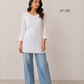 Aiza White Soft Modal Handcrafted Short Chikankari Kurti