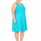 Sea green Cotton Long Inner Slip Plus Size