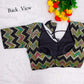 Chevron Multi-Sequins & Thread Embroidered Georgette Blouse