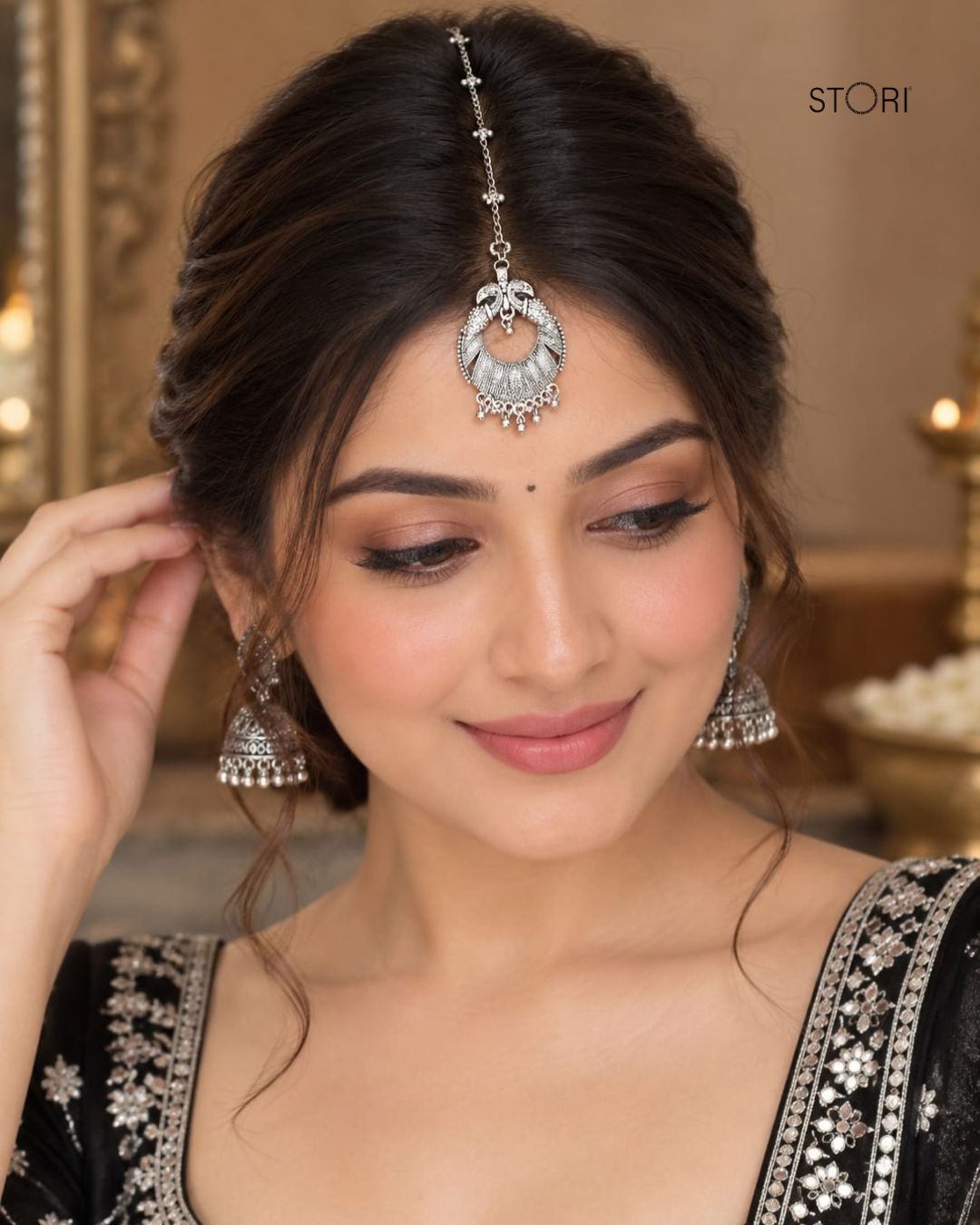 STORI Navaratri Special Oxidised MaangTika