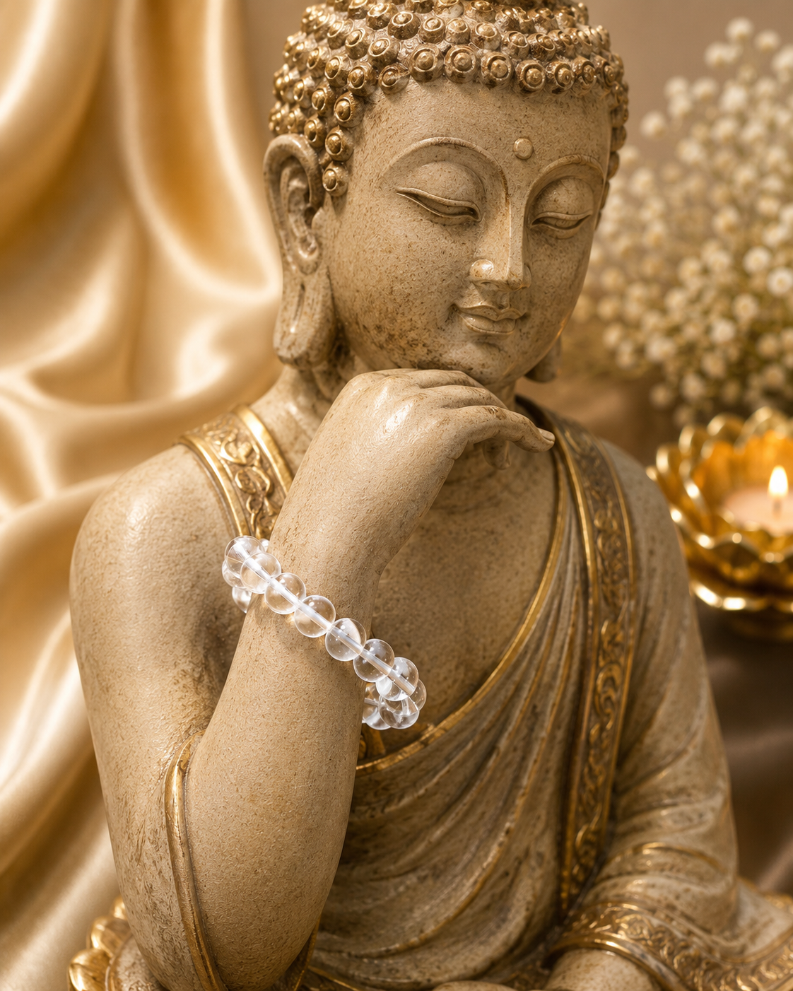 Crystal Bracelet on  Serene Buddha1