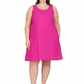 STORI Dark Pink Cotton Long Inner Slip for Women