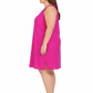 STORI Dark Pink Cotton Long Inner Slip for Women