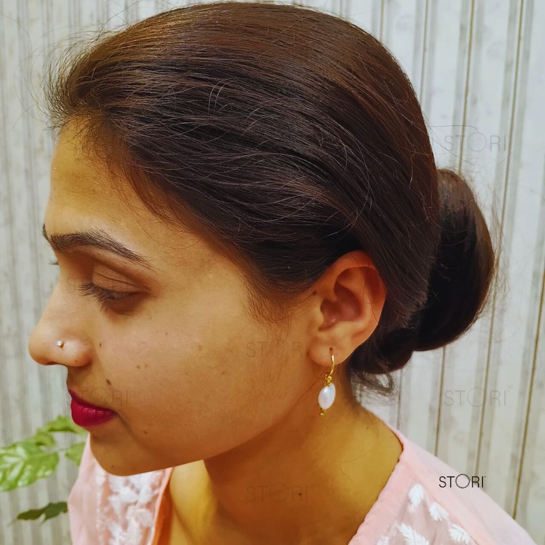 STORI Heart Pearl Daily Small Earrings