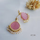 Pink Monalisa Stone Earrings for Women Near Me- STORI