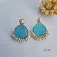 Blue Monalisa Stone Earrings for Women Near Me- STORI