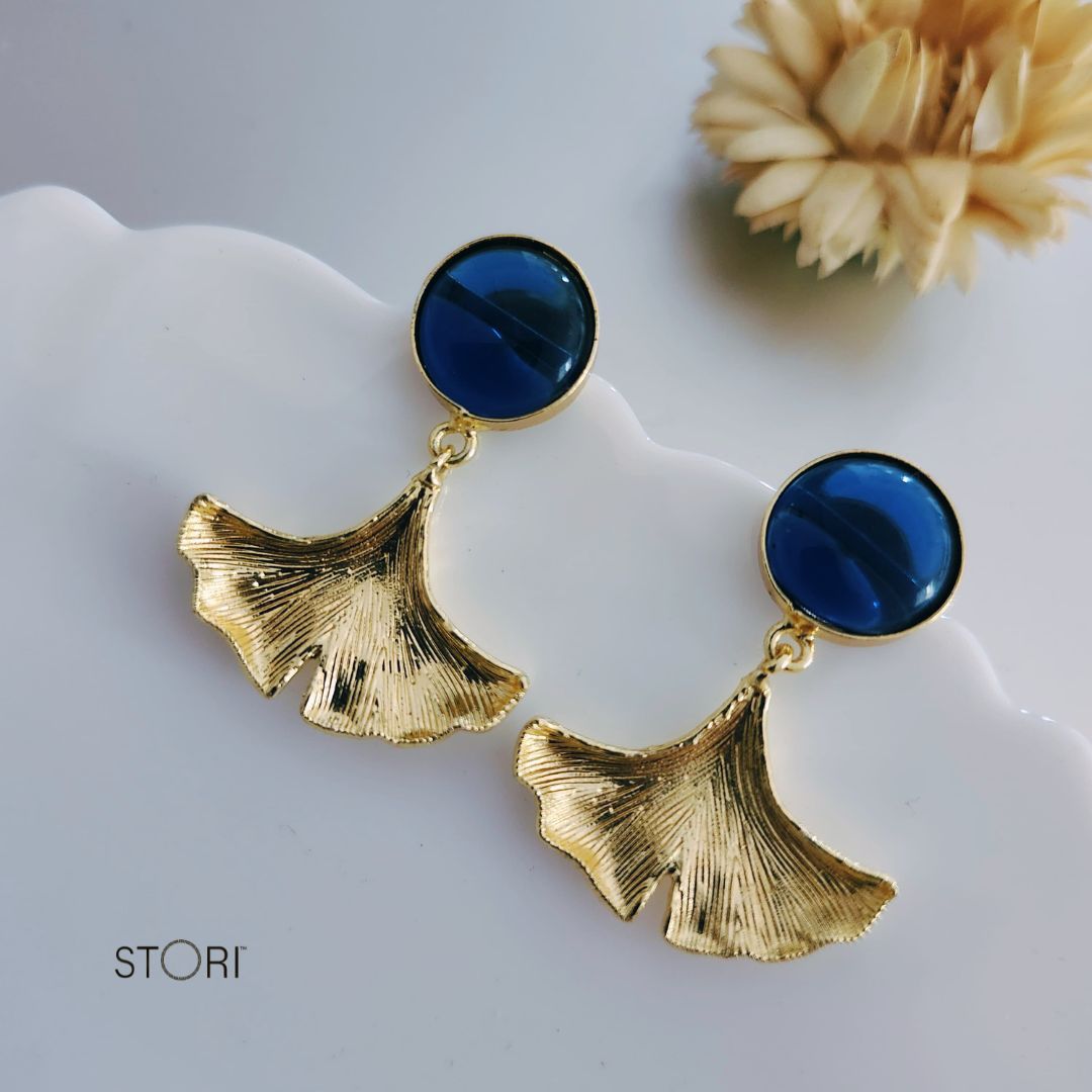 Blue Monalisa Stone Earrings for Women Near Me- STORI