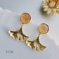 Peach Monalisa Stone Earrings for Women Near Me- STORI