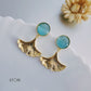 Sky Blue Monalisa Stone Earrings for Women Near Me- STORI