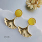 Yellow Monalisa Stone Earrings for Women Near Me- STORI