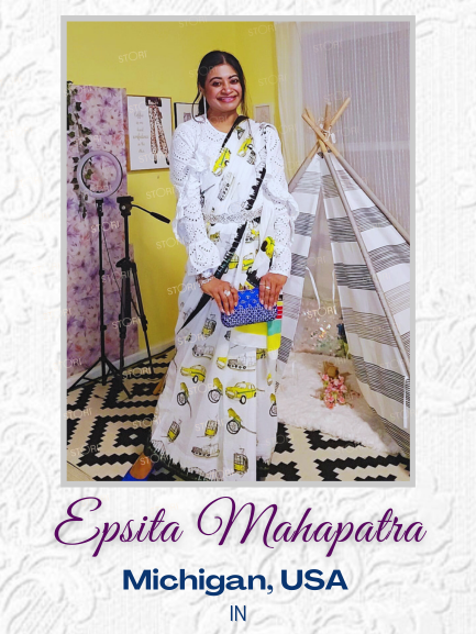 Howrah Bridge Printed Handloom Cotton Mulmul Saree