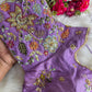 Pastel Shades Soft Silk Blouse With Hand Embroidery