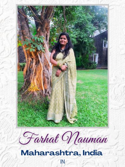 Farhat Ansari in Linen STORI Saree