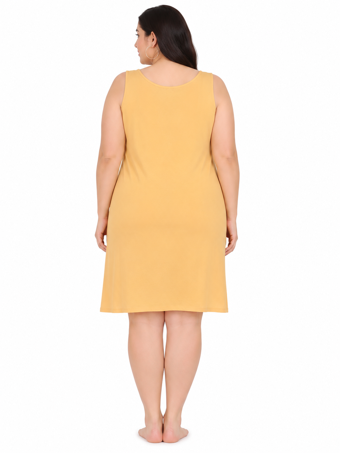 Fawn Cotton Long Inner Slip Plus Size1