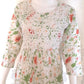 Floral Printed Cotton Mulmul Chikankari Short Kurti