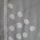 Fog Grey Sanah Handcrafted Lucknowi Chikankari Saree