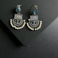 Blue Mokshit Silver Lookalike Earrings