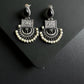 Black Mokshit Silver Lookalike Earrings