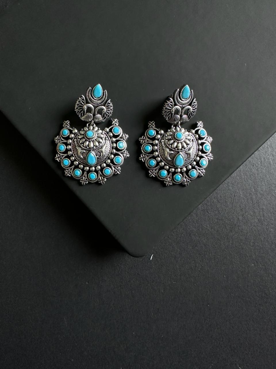 Shuchi Chandbali German Silver Earrings