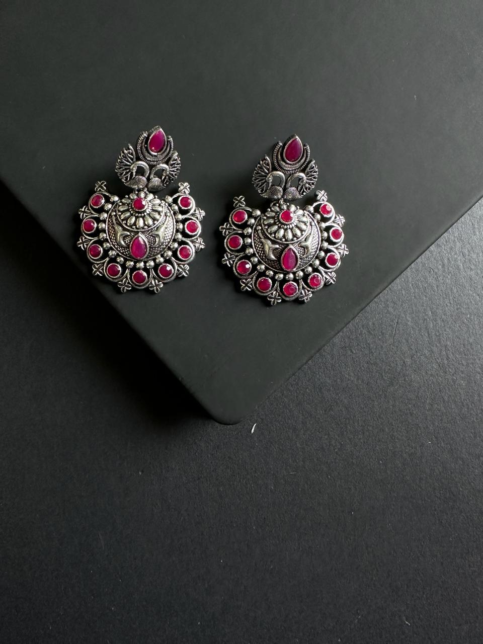 Shuchi Chandbali German Silver Earrings