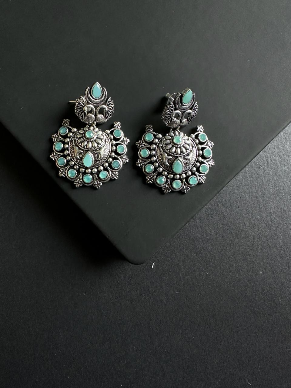 Shuchi Chandbali German Silver Earrings