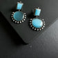 Sky Blue Avikaa Monalisa & Pearls Earrings