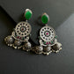 Green Shivanya 3-Layered Jhumki Earrings