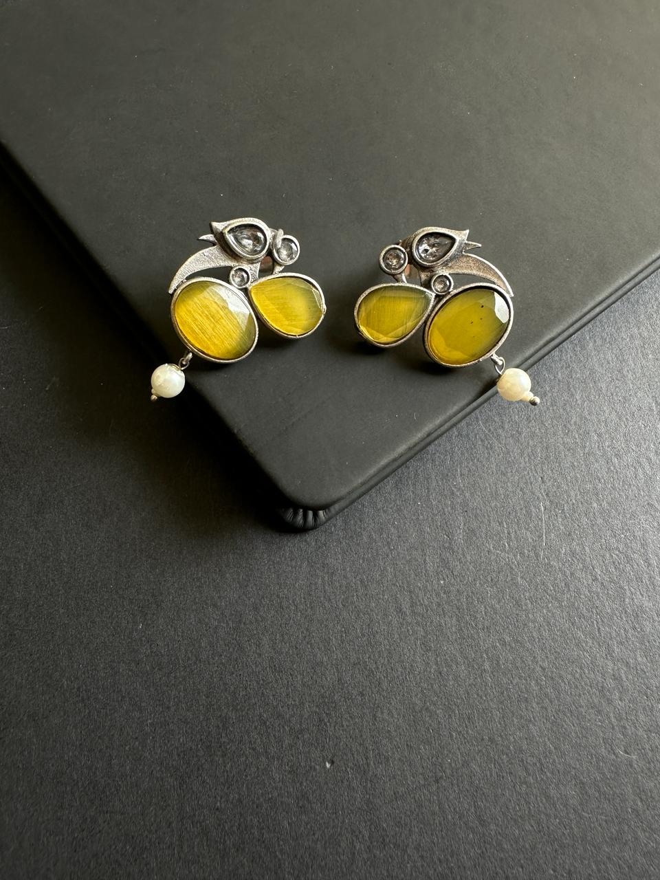 Freya German Silver Earrings