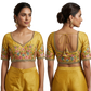 Floral Silk Thread & Zari Embroidered Designer Silk Blouse