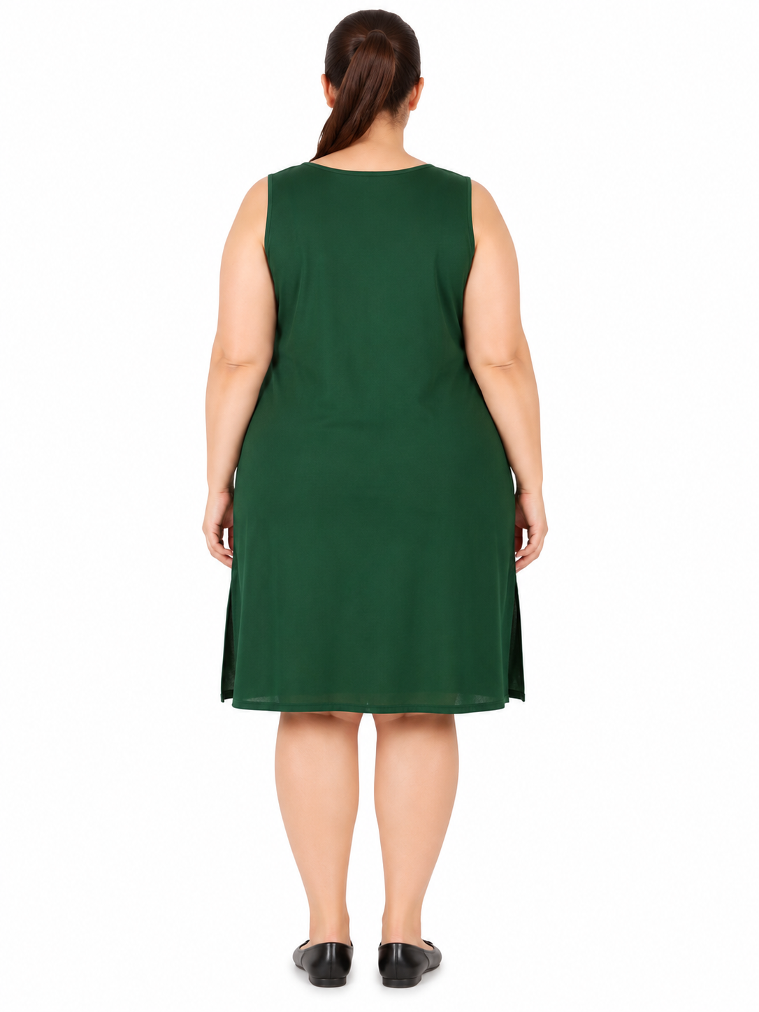 Green Cotton Long Inner Slip Plus Size1