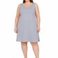 Grey Cotton Long Inner Slip Plus Size