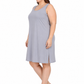 Grey Cotton Long Inner Slip Plus Size1