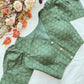 Hakoba Pure Cotton Solid Color Blouse With Puff Sleeves