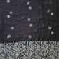 Black Adah Half Jaal Hand Embroidered Lucknowi Chikankari Saree