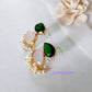 Hansini Two Layer Glossy Stone Earrings