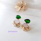 Hansini Two Layer Glossy Stone Earrings