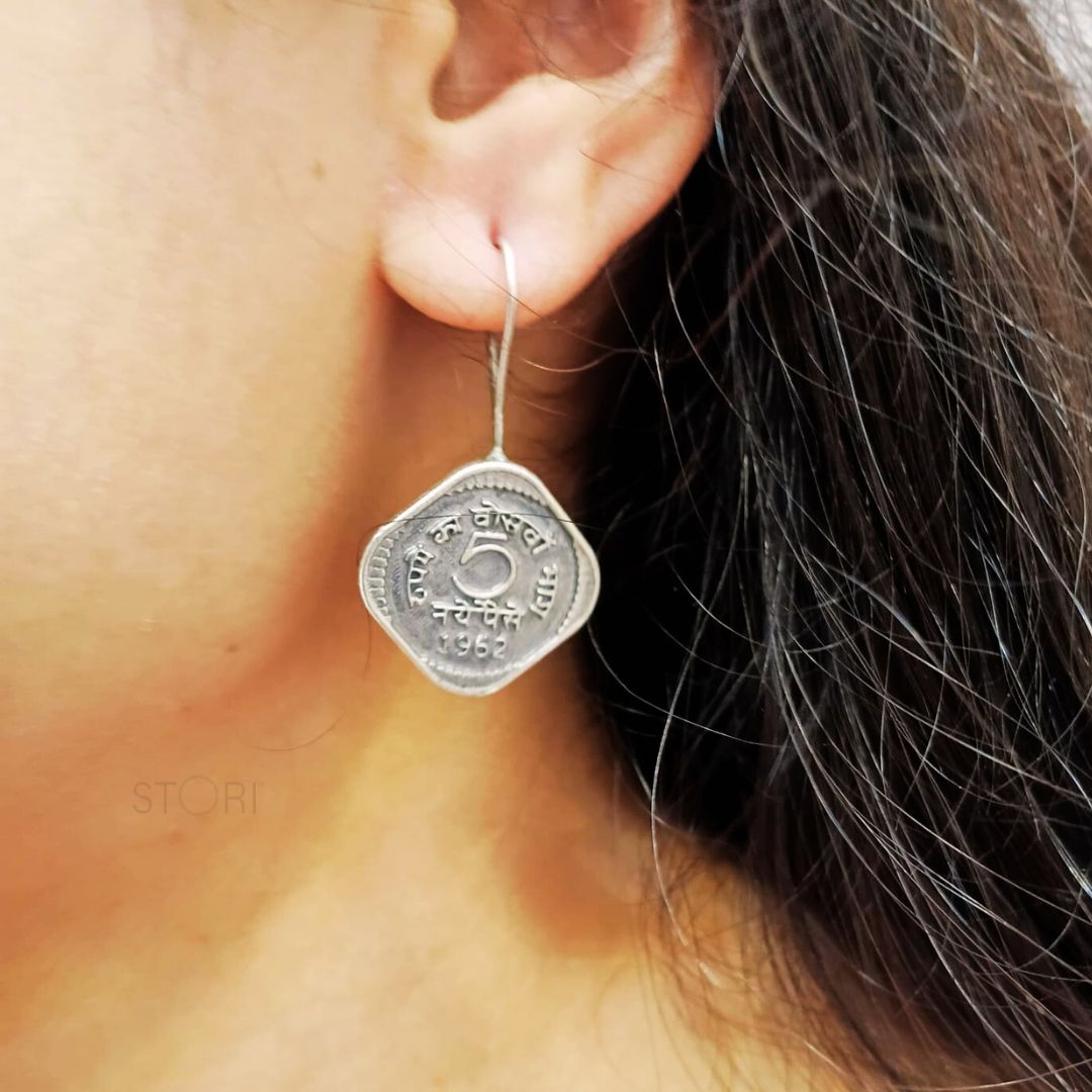 Antique 5-Paisa Statement Earrings