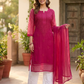 Havoka Georgette Tone-to-Tone Chikankari Kurti With Inner